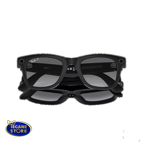 خرید Ray-Ban Meta Wayfarer مات مشکی و عدسی‌های پلاریزه شده خاکستری