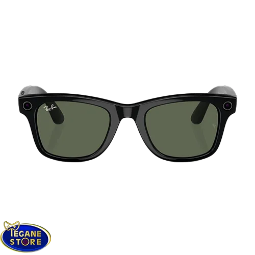 عینک آفتابی ریبن Ray-Ban Meta Wayfarer RW4006، فریم مشکی براق، لنز سبز، اورجینال و شیک